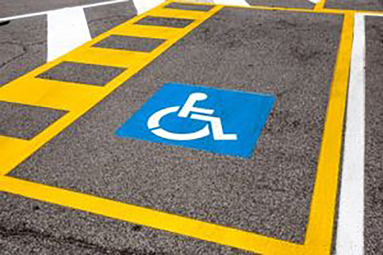 handicap parking stall added by C & D Commercial Services for a Dallas business